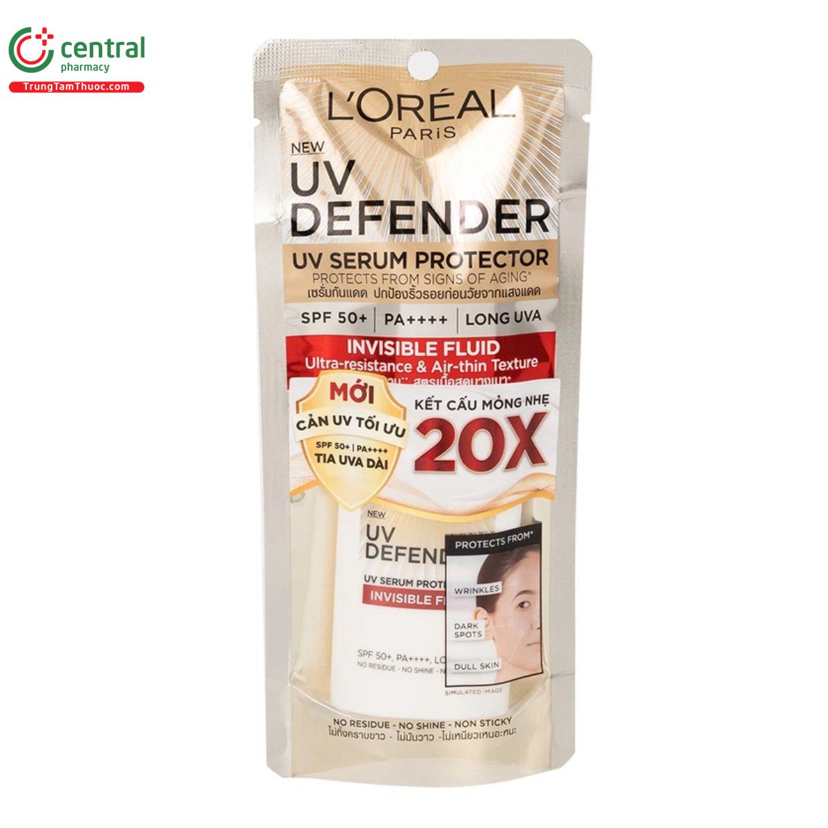 loreal uv defender uv serum protector invisible fluid spf 50 pa 4 E1655