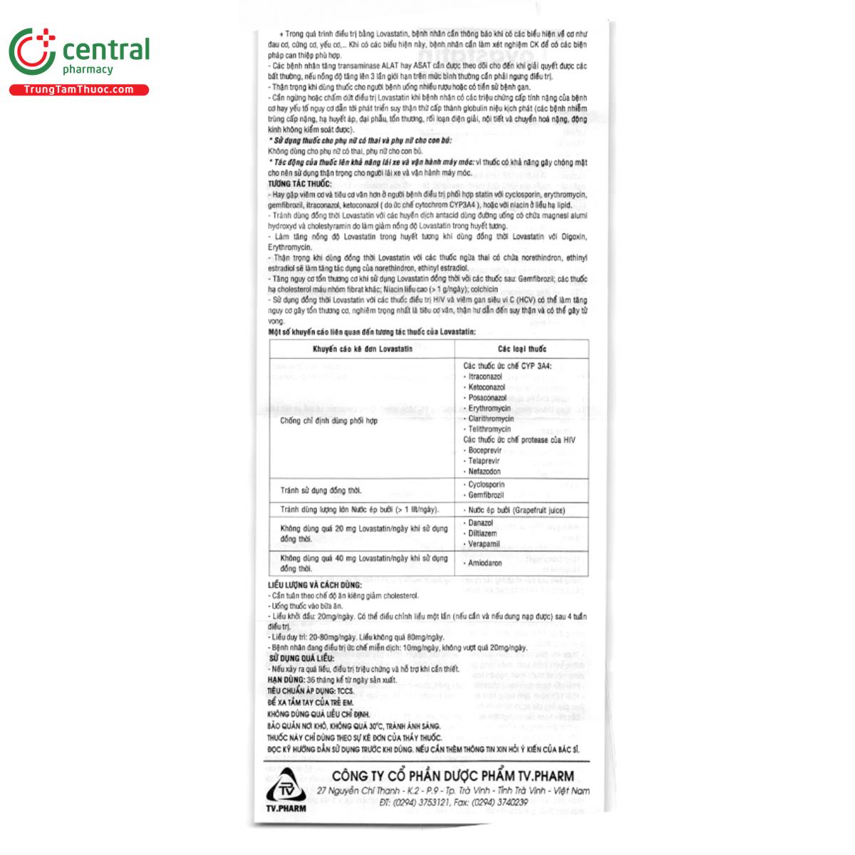 lovastatin tv pharm 20mg 8 F2357