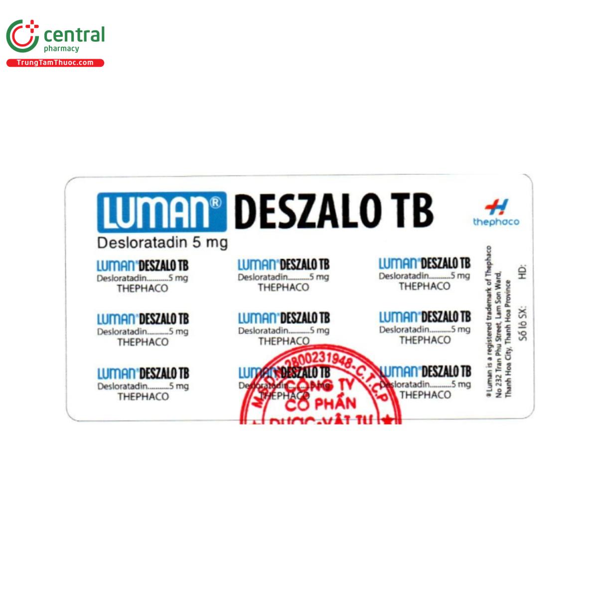 luman deszalo tb 5mg 4 J3037 luman deszalo tb 5mg 4 J3037