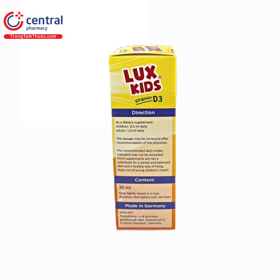 lux kids vitamin d3 5 U8625