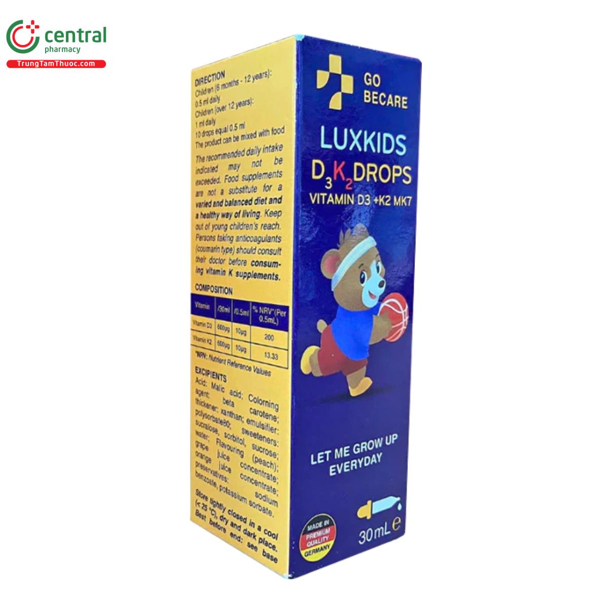 luxkids d3k2 drops 4 L4025