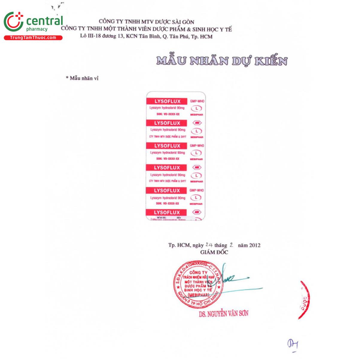 lysoflux 90mg 4 U8172