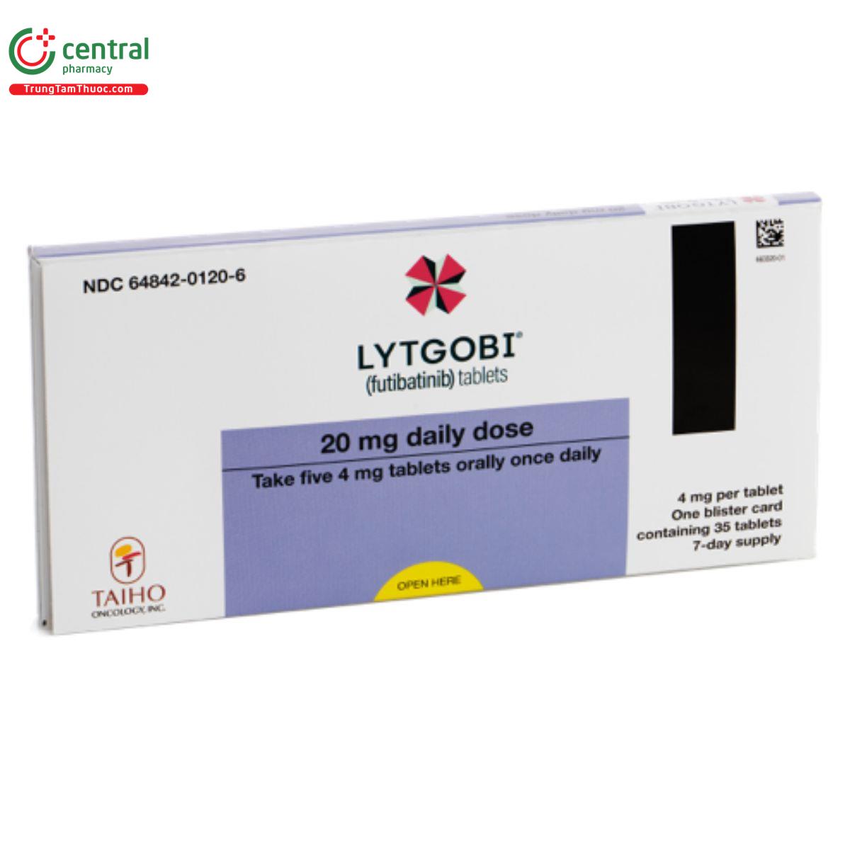 Thuốc Lytgobi 20mg điều trị ung thư đường mật trong gan tiến triển