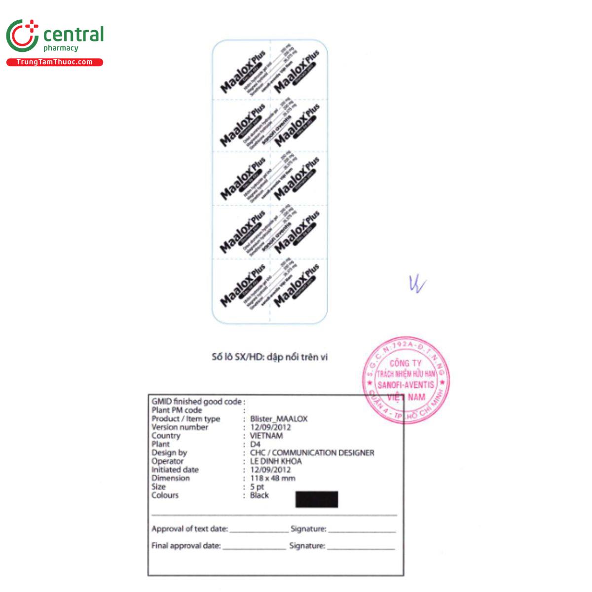 maalox plus 3 T7601 maalox plus 3 T7601
