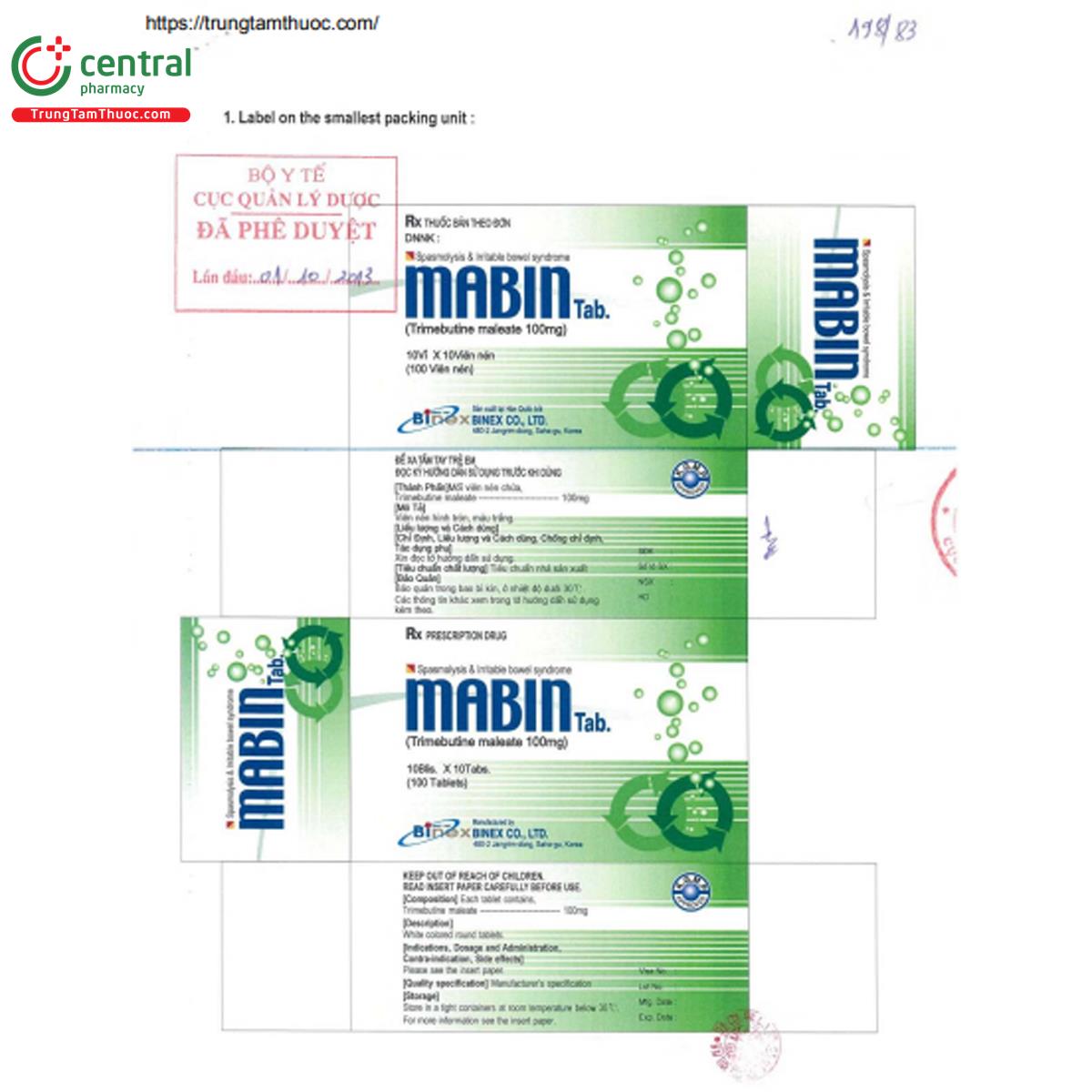 mabin 100mg 3 M4406 mabin 100mg 3 M4406
