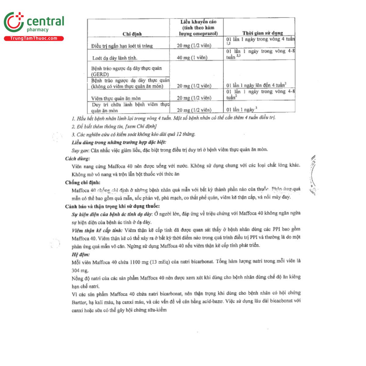 maffoca 40mg 4 M5185
