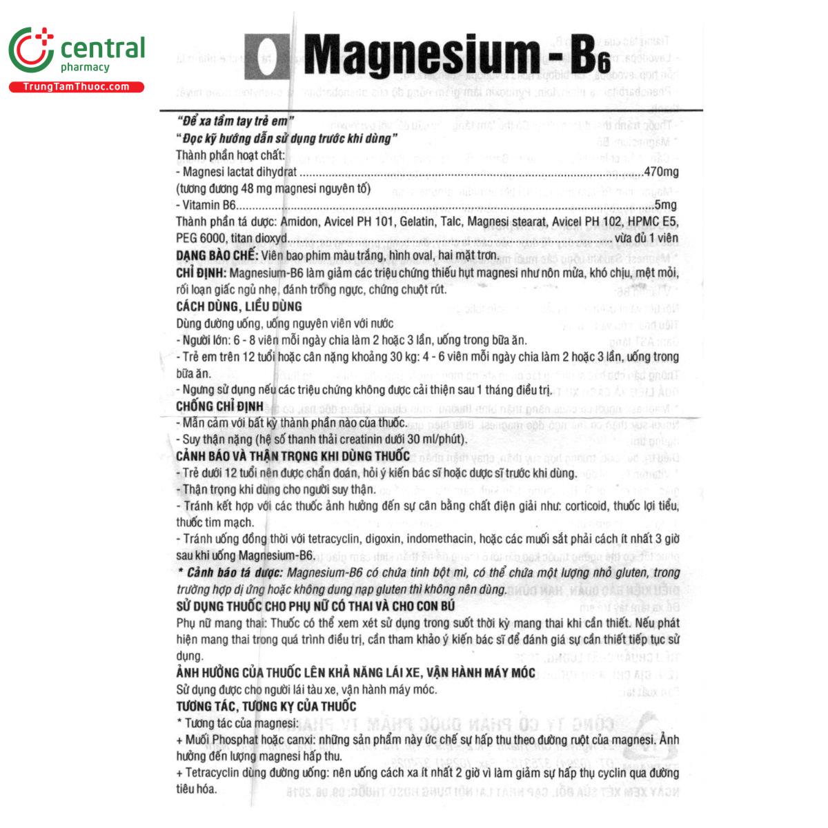 magnesium b6 tv pharm 9 F2847