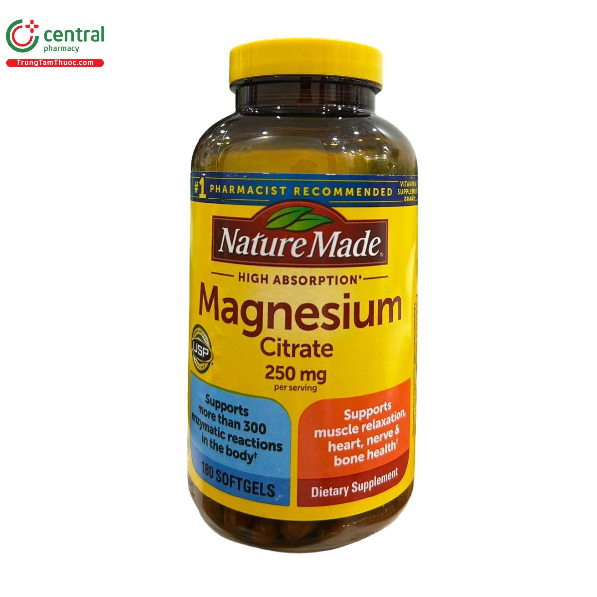 magnesium citrate 250mg nature made 1 E1066