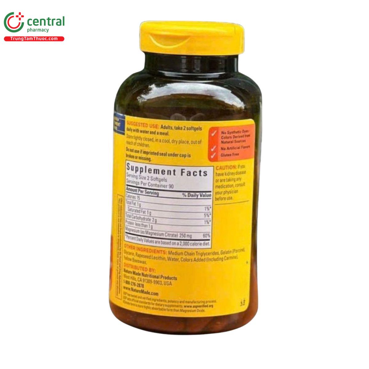 magnesium citrate 250mg nature made 5 L4274