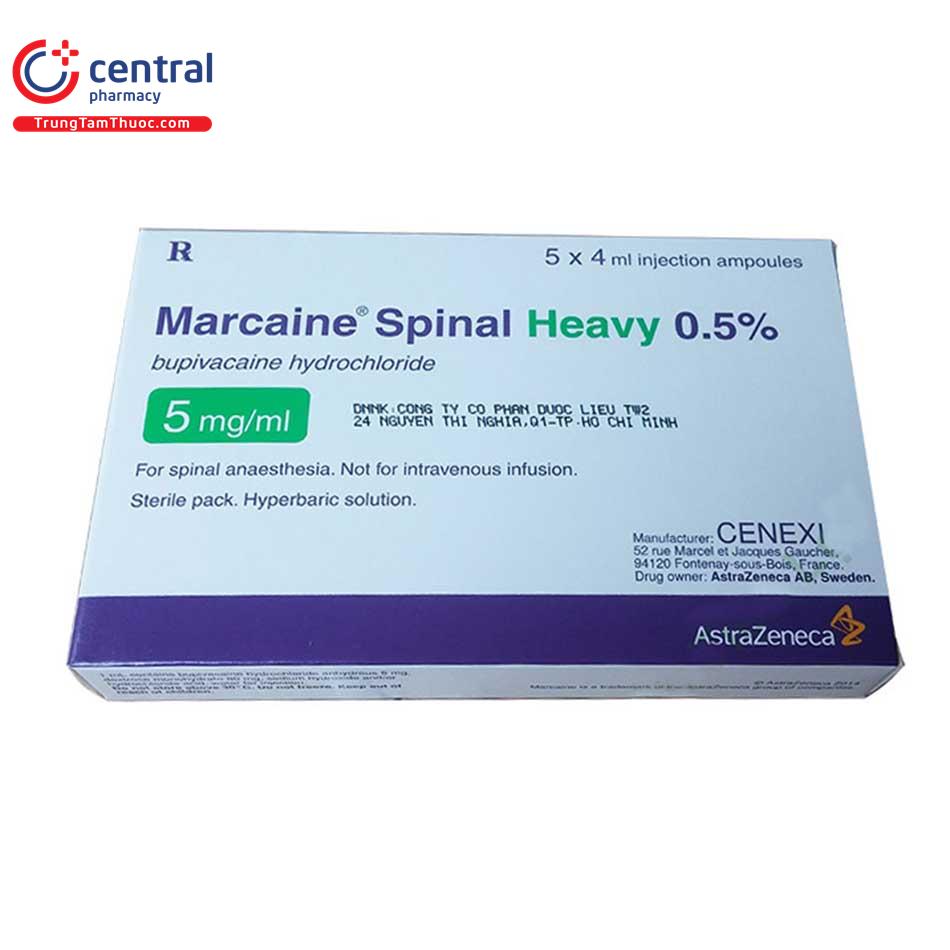 marcain spinal heavy 05 ampgay 1 N5632