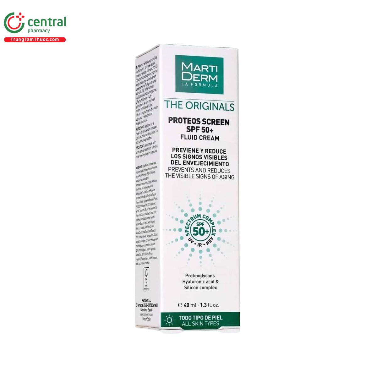 martiderm the originals proteos screen spf50 fluid cream 5 K4333 martiderm the originals proteos screen spf50 fluid cream 5 K4333