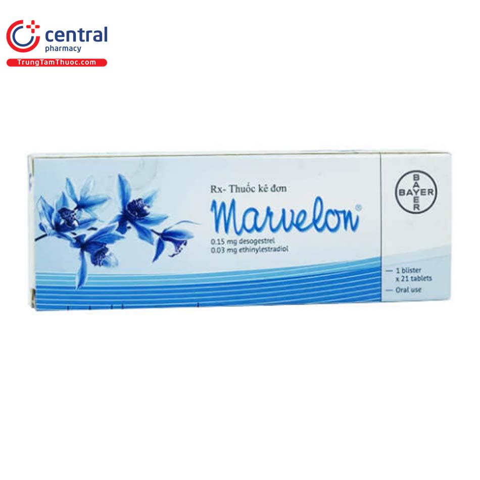Marvelon là một loại thuốc có hộp chứa 21 viên.