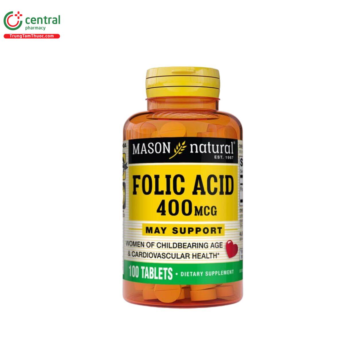 mason natural folic acid 400mcg 5 A0776