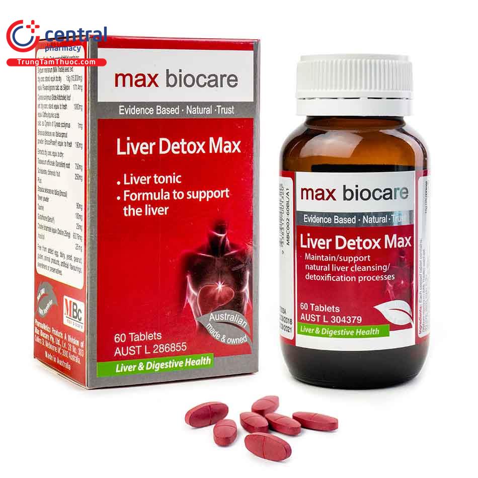 CHÍNH HÃNG] Thuốc Max Biocare Liver Detox Max - Viên uống bổ gan