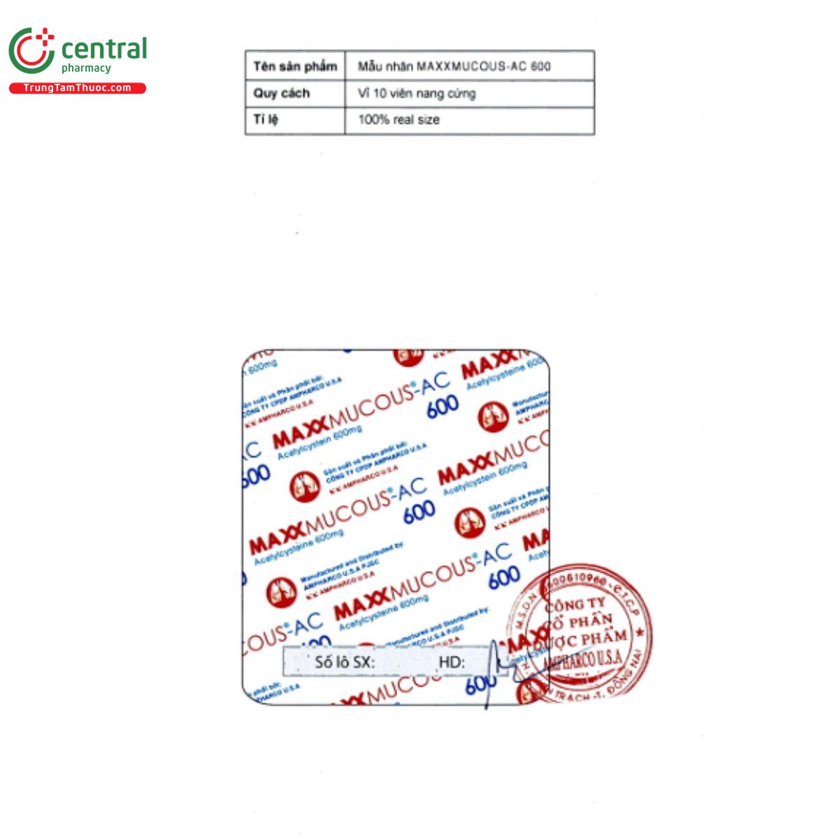maxxmucous ac 600 5 U8572 maxxmucous ac 600 5 U8572