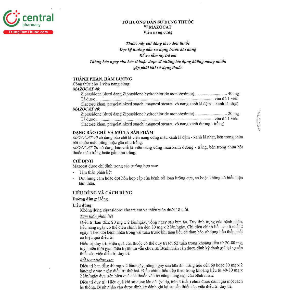 mazocat 20mg 2 N5004