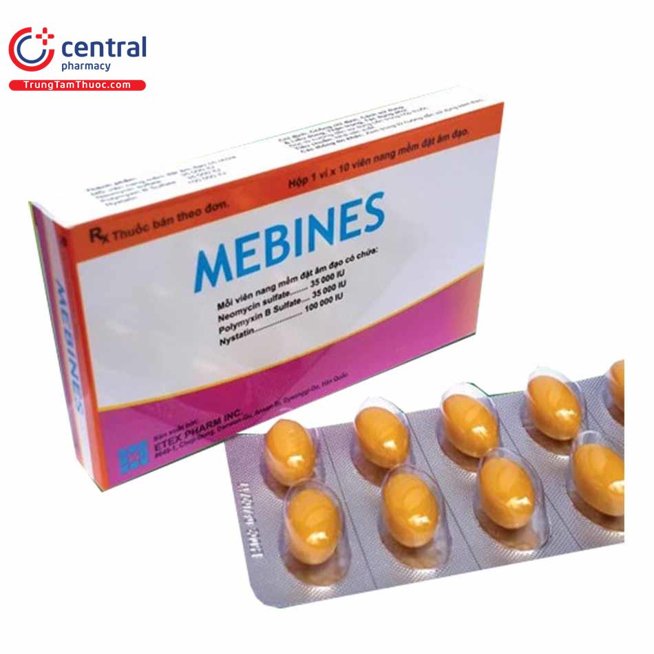 [CHÍNH HÃNG]Thuốc đặt Mebines điều trị viêm âm đạo do nấm, vi khuẩn