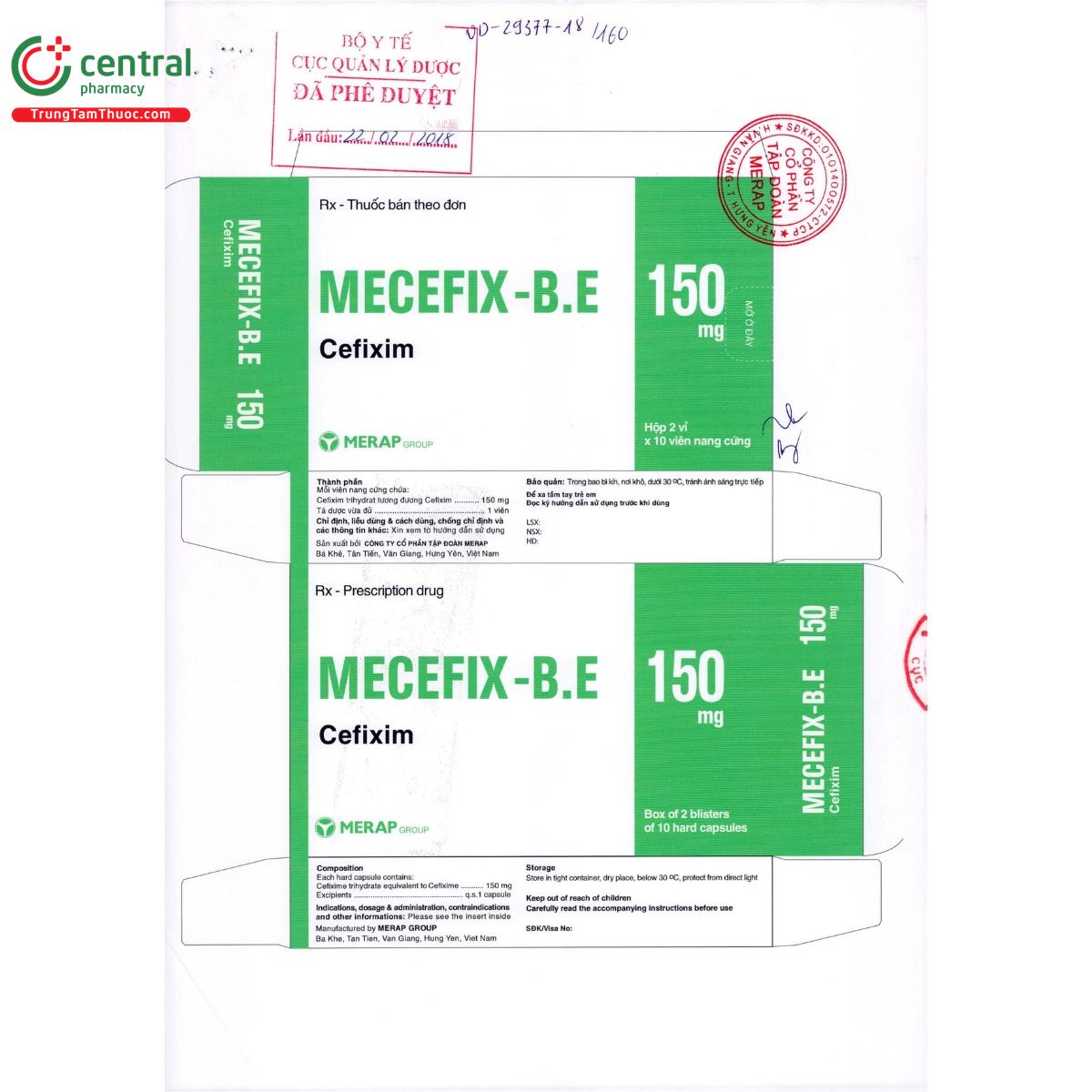 mecefix b e 150mg 16 S7462