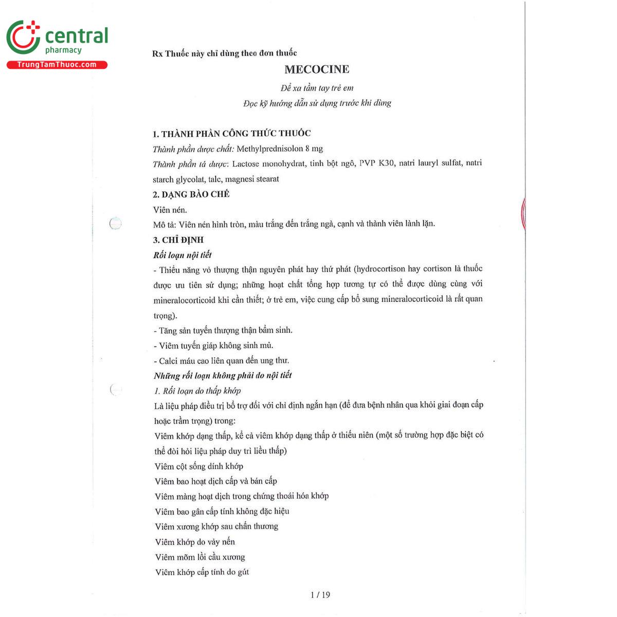 mecocine 8mg 3 R7548