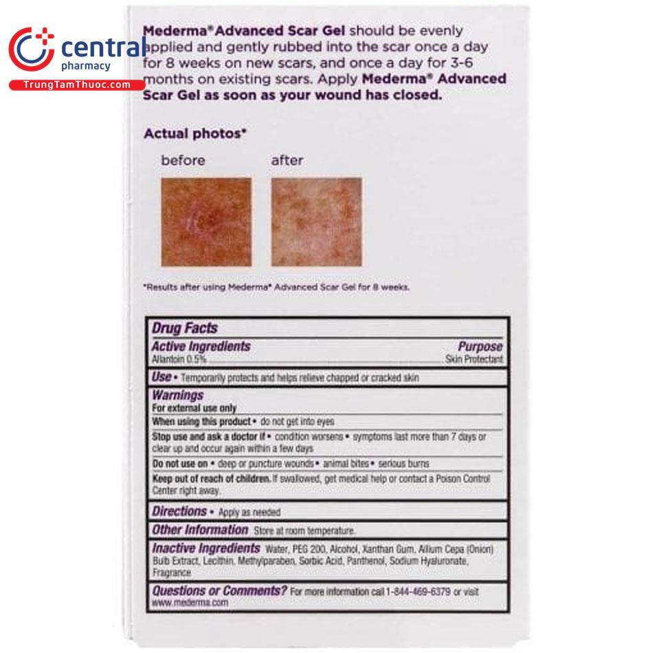 mederma advanced scar gel 6 L4830