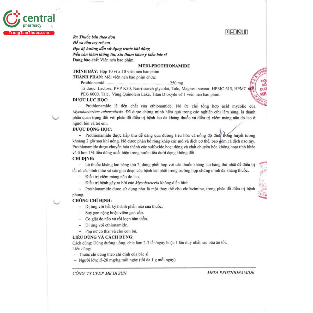 medi prothionamide 4 V8206