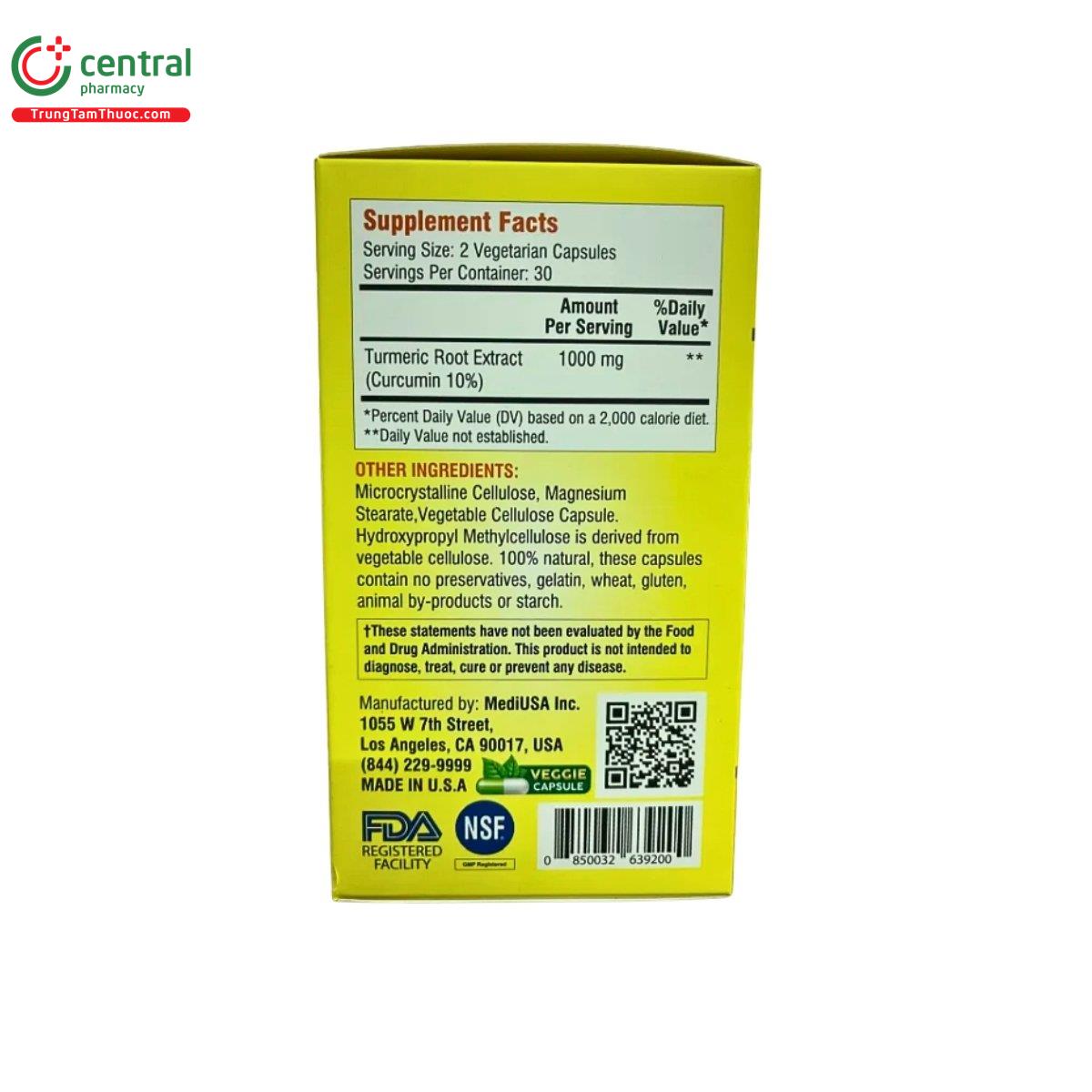 mediusa turmeric curcumin 3 O6853