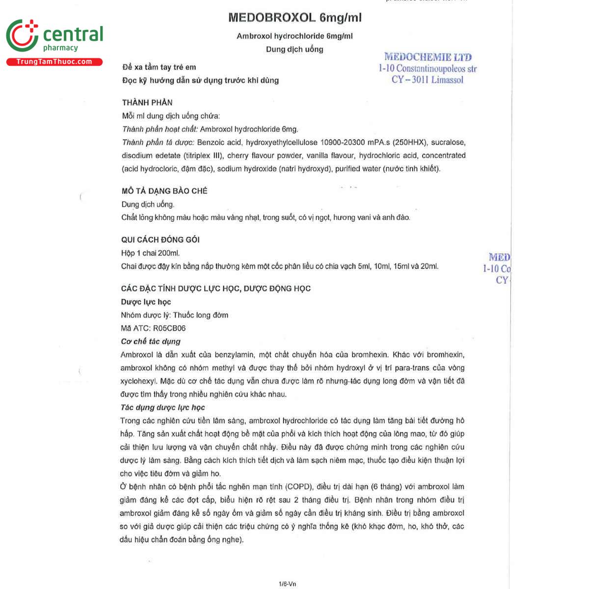 medobroxol 6mg ml 4 K4474