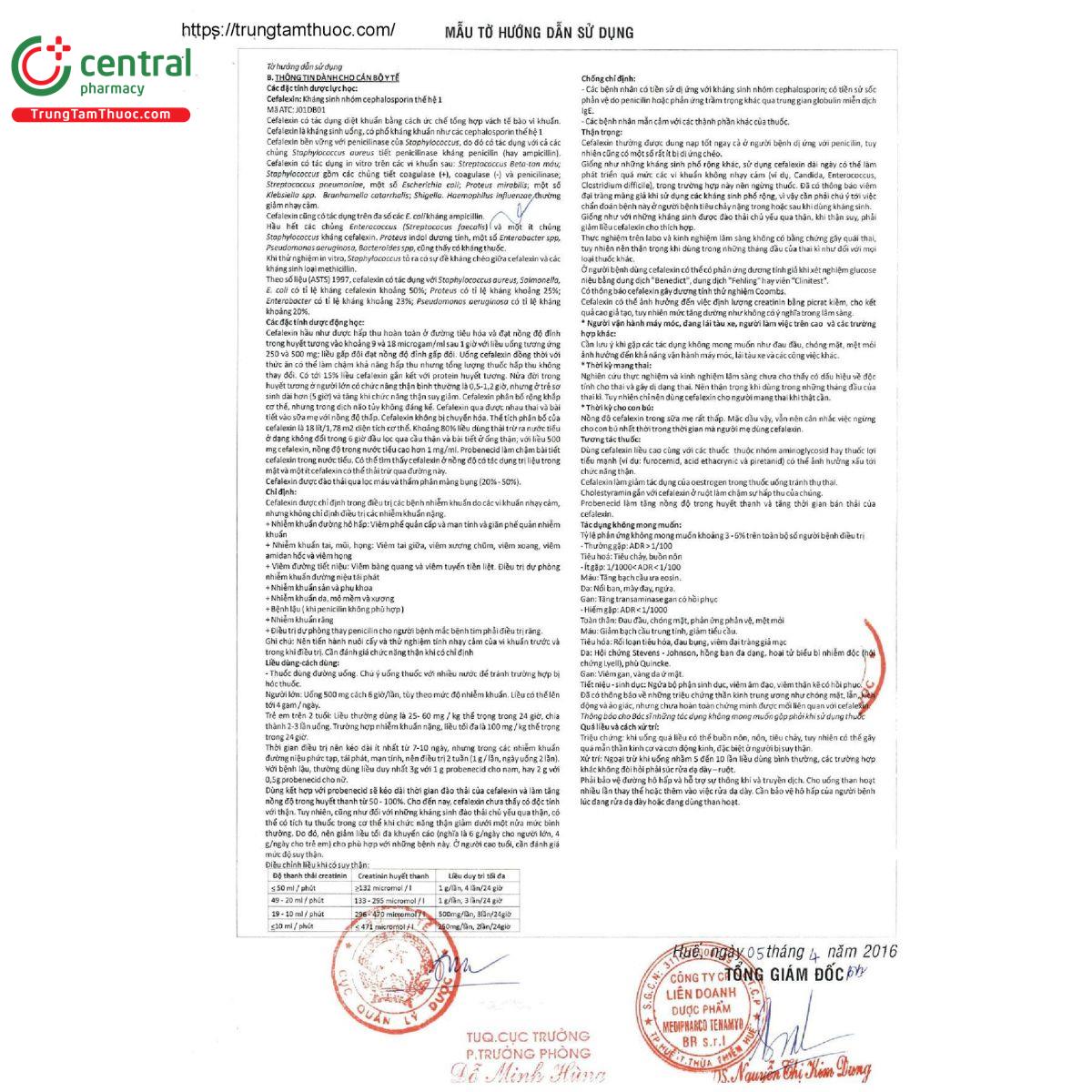 medofalexin 500 5 J3225