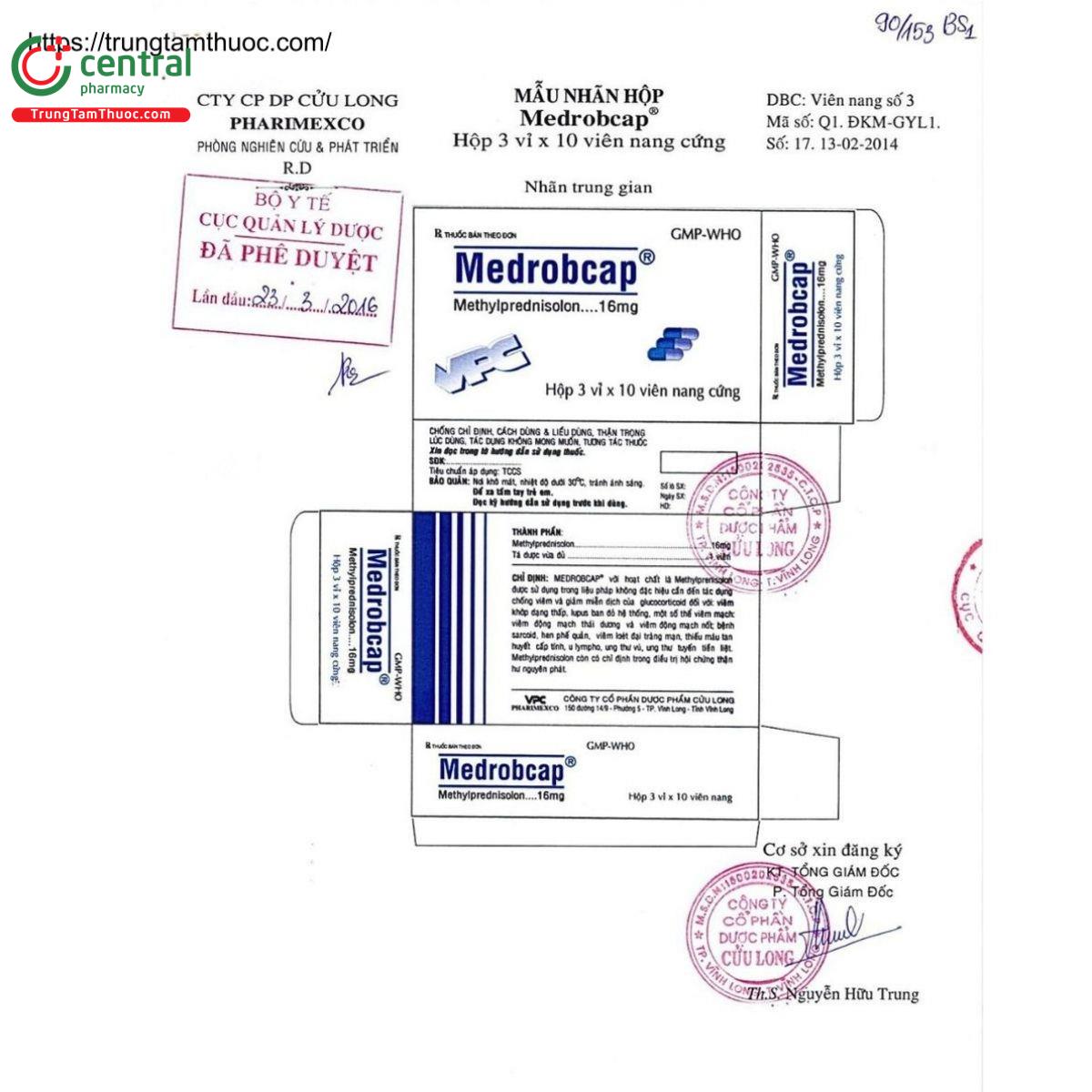 medrobcap 16mg 5 R7018