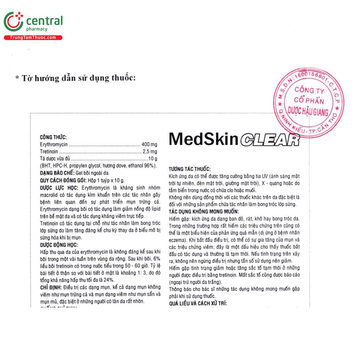 medskin clear 400mg25mg 4 L4220 medskin clear 400mg25mg 4 L4220