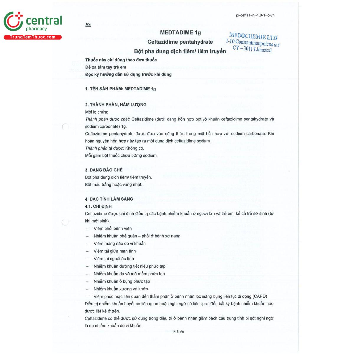 medtadime 1g 4 S7634