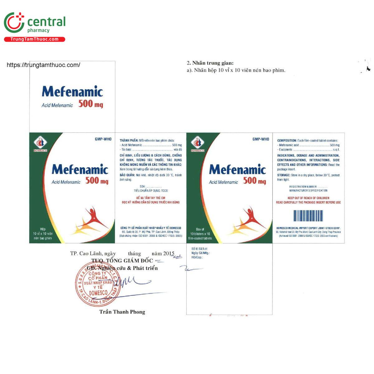 mefenamic 500mg domesco 5 L4043 mefenamic 500mg domesco 5 L4043
