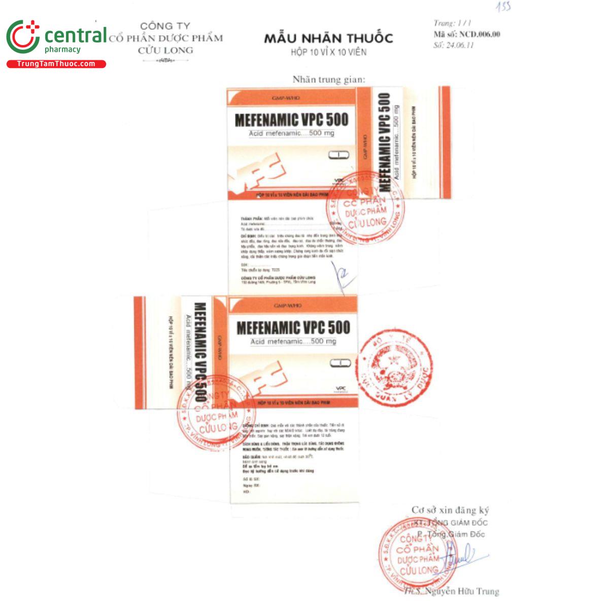 mefenamic vpc 500 4 D1320 mefenamic vpc 500 4 D1320