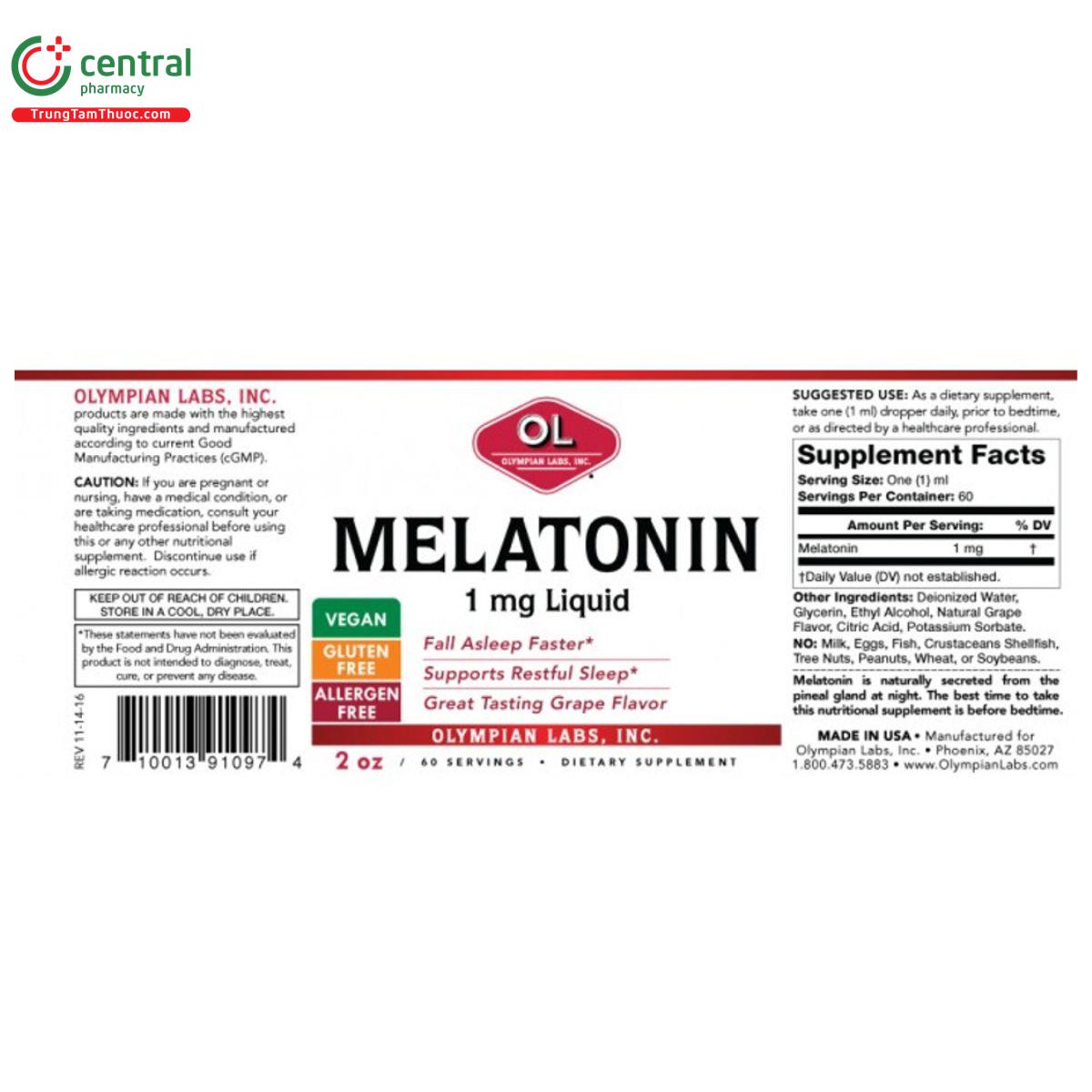 melatonin 1mg liquid 7 V8276