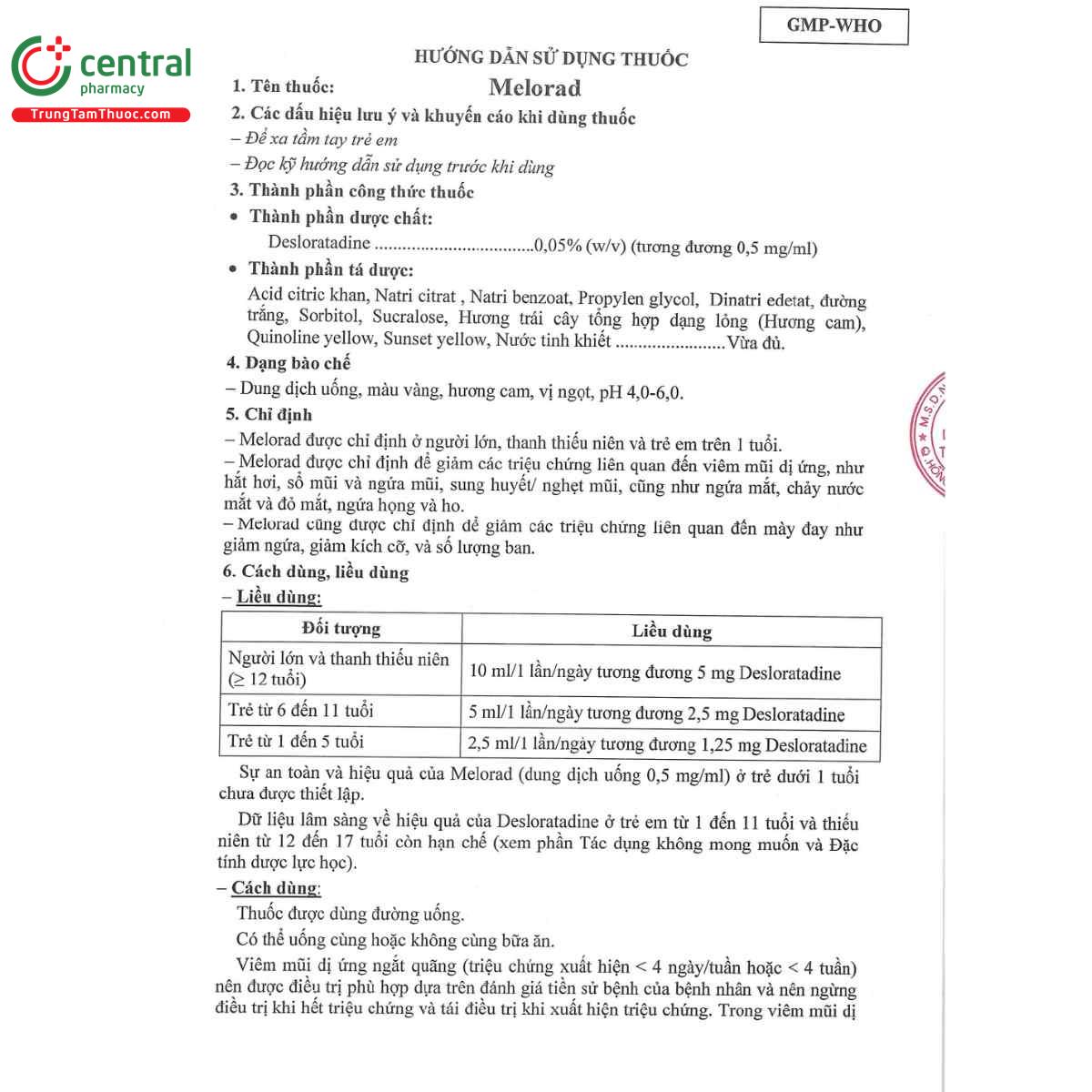 melorad 05mg ml 3 O5724