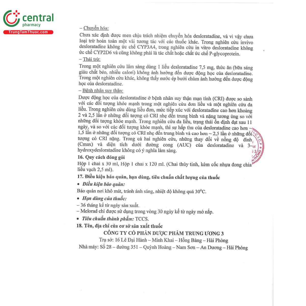 melorad 05mg ml 9 J3561