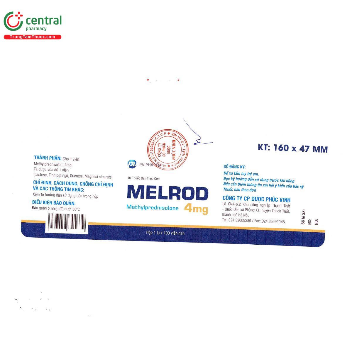 melrod 4mg pv pharma 4 G2626