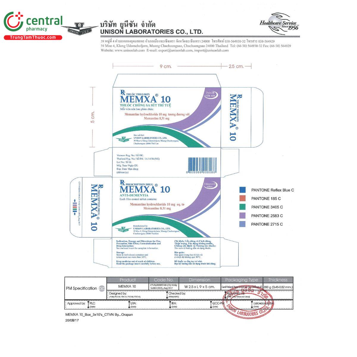 memxa 10mg 2 B0155 memxa 10mg 2 B0155