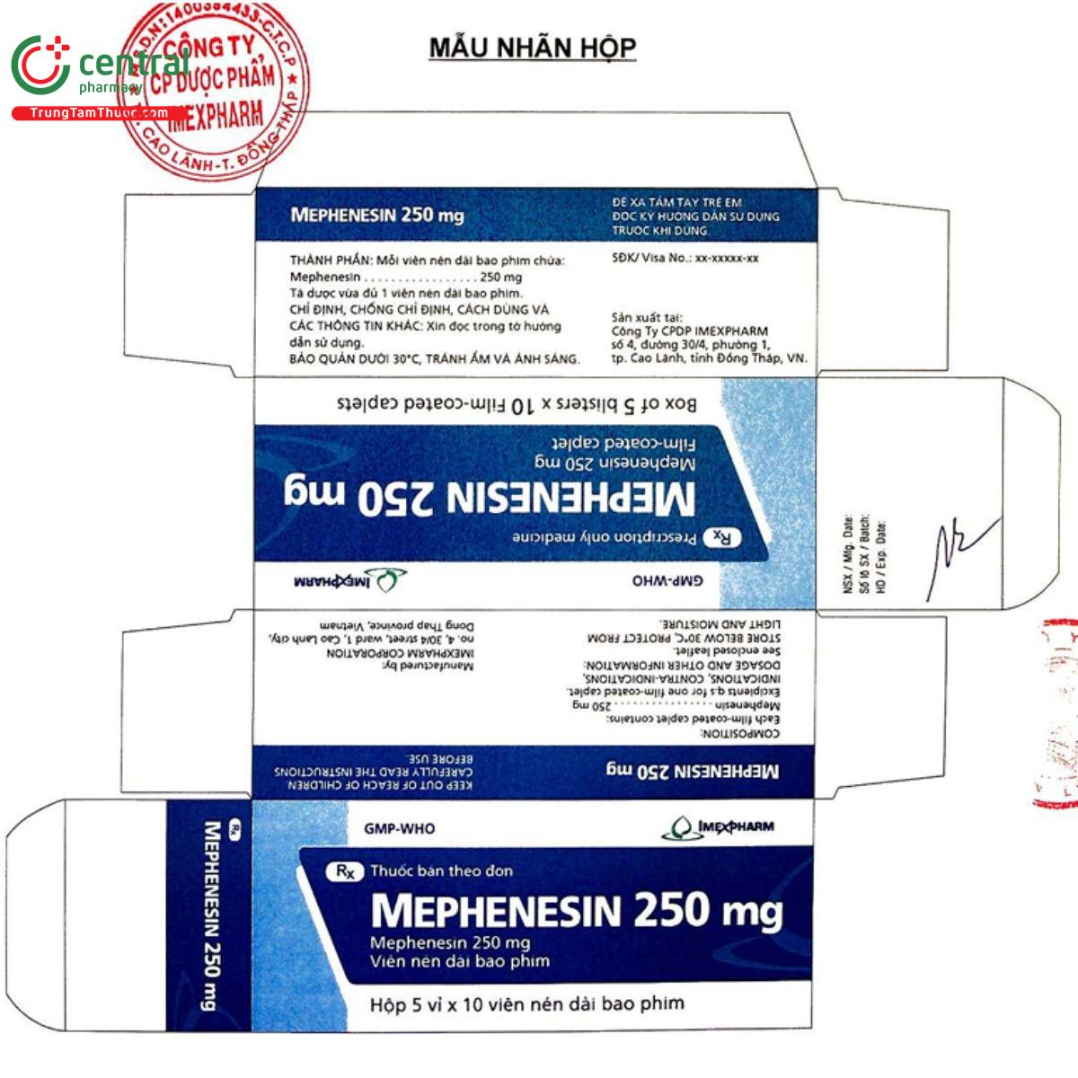 mephenesin 250 mg imexpharm 2 L4162 mephenesin 250 mg imexpharm 2 L4162