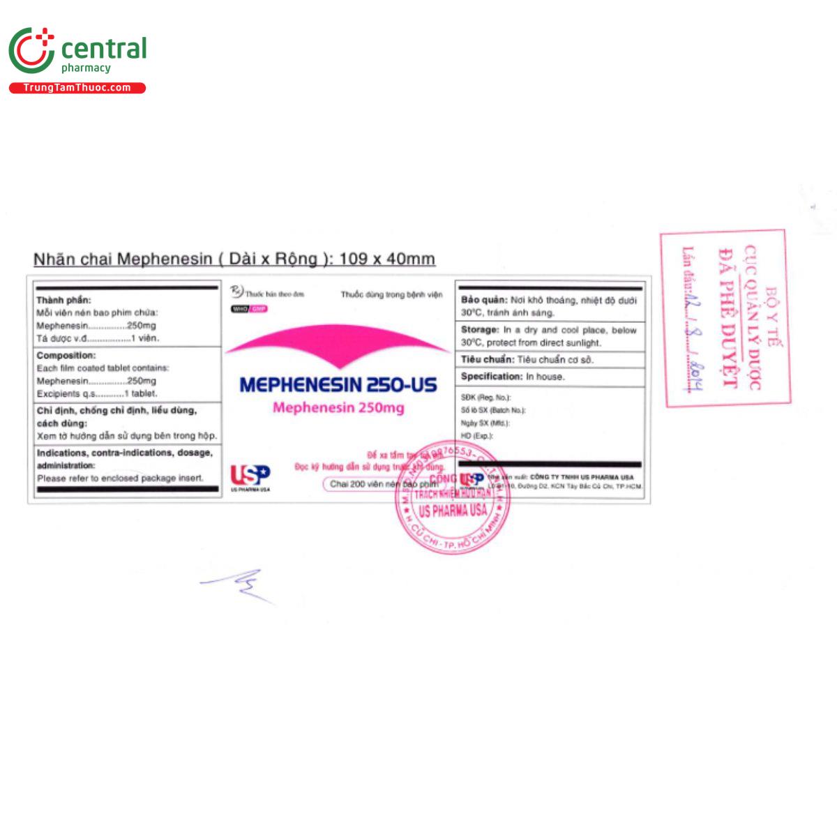 mephenesin 250 us 5 T7713 mephenesin 250 us 5 T7713