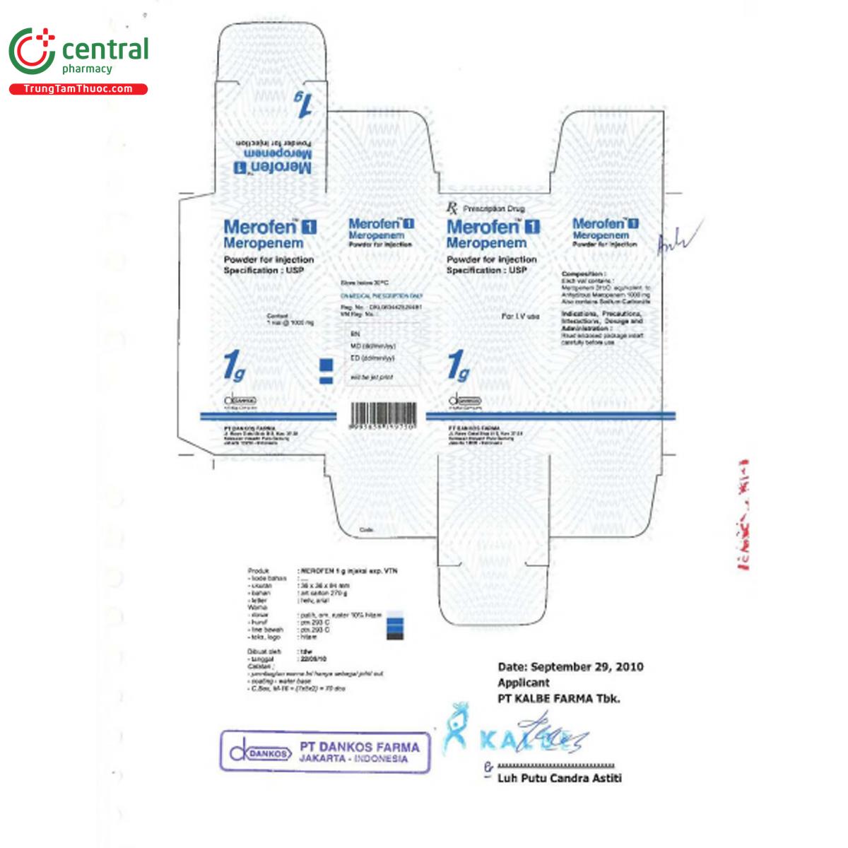 merofen 1g 5 G2883 merofen 1g 5 G2883
