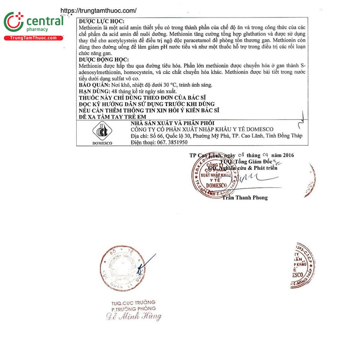 methionin dmc 250mg 5 Q6622