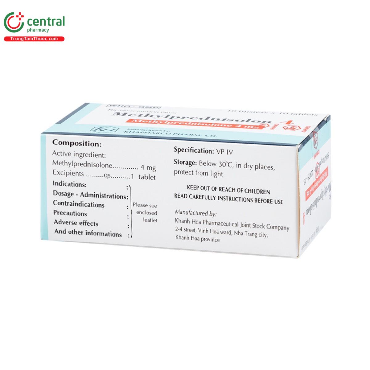 methylprednisolon 4mg kharphaco 10 H3053