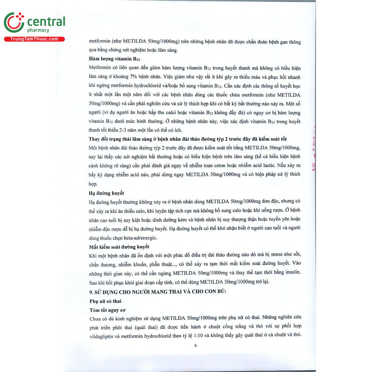 metilda 50mg 1000mg 10 B0317