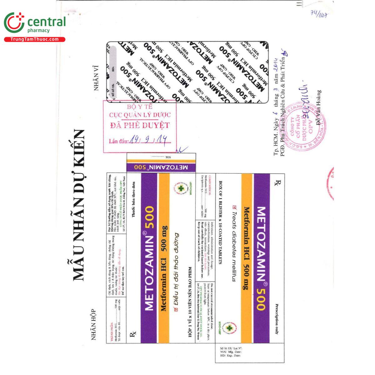 metozamin 500 3 U8270 metozamin 500 3 U8270