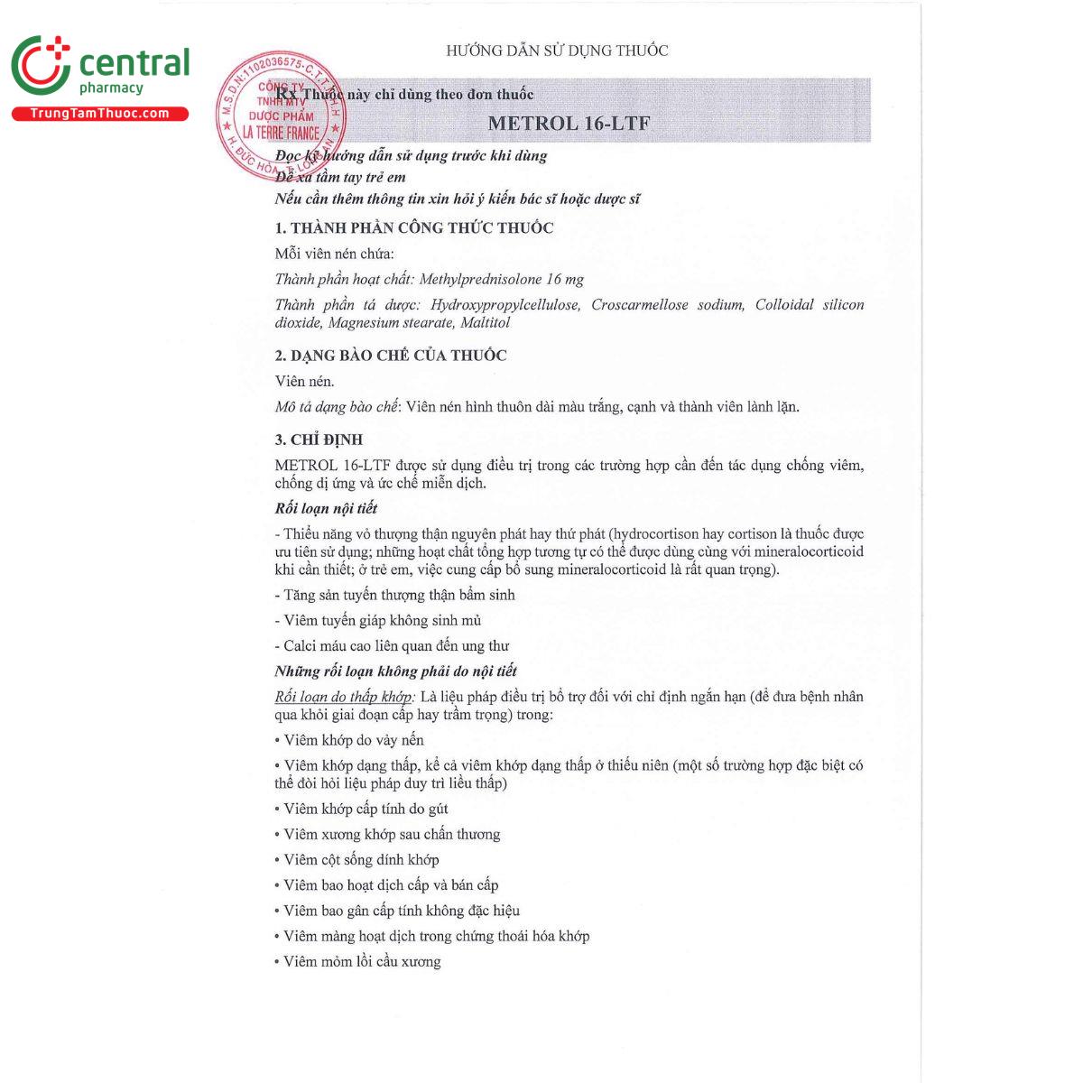 metrol 16 ltf 4 H3507