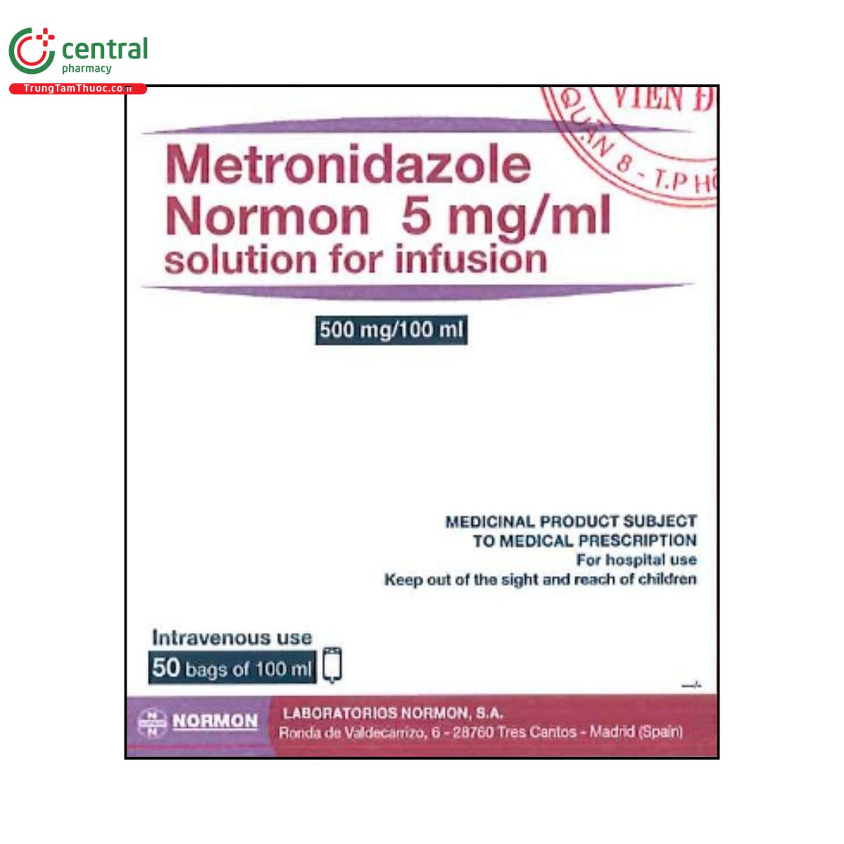 metronidazole normon 5mg ml solution fo infusion 1 N5330