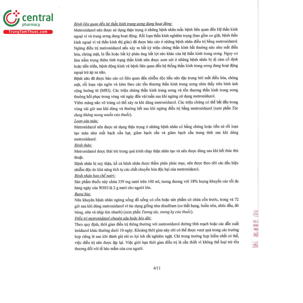 metronidazole normon 5mg ml solution fo infusion 8 L4572