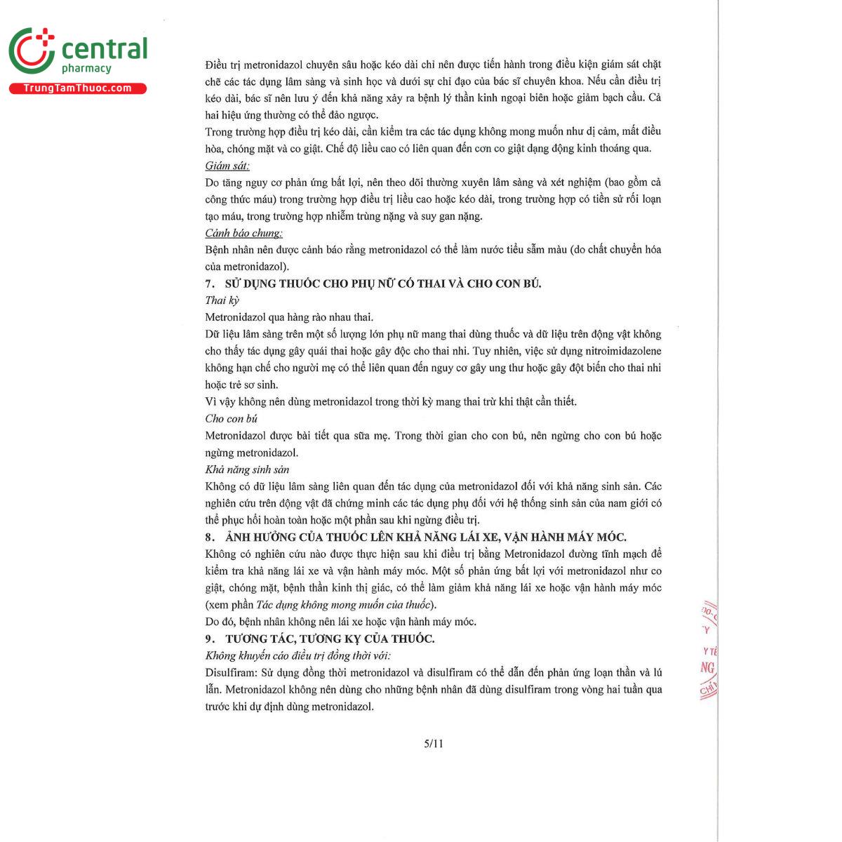 metronidazole normon 5mg ml solution fo infusion 9 S7221