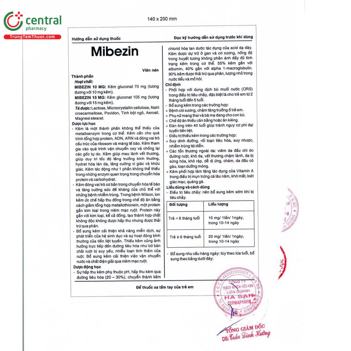 mibezin 15mg 5 H3088 mibezin 15mg 5 H3088